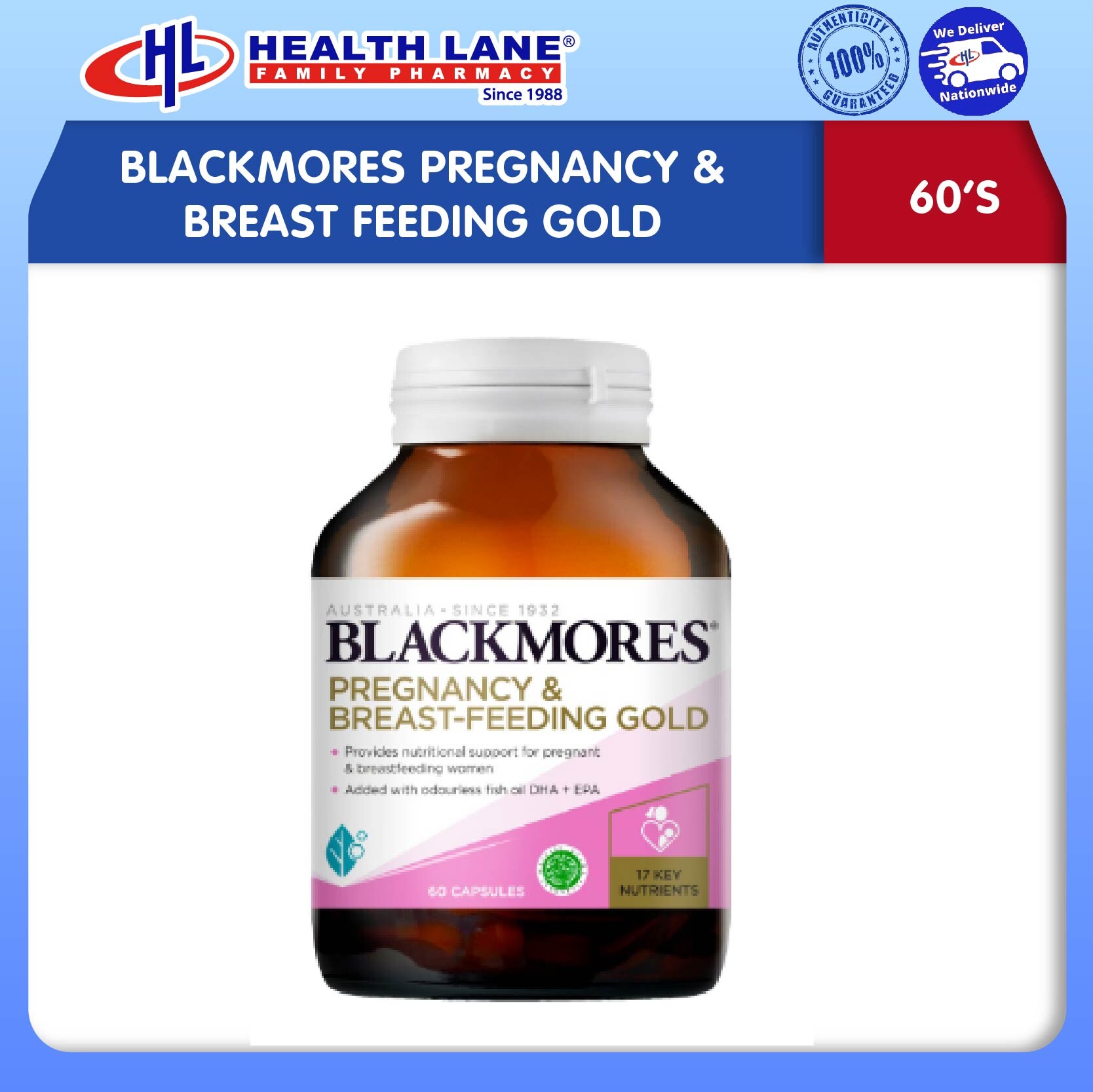 BLACKMORES PREGNANCY & BREAST FEEDING GOLD (60'S) 
